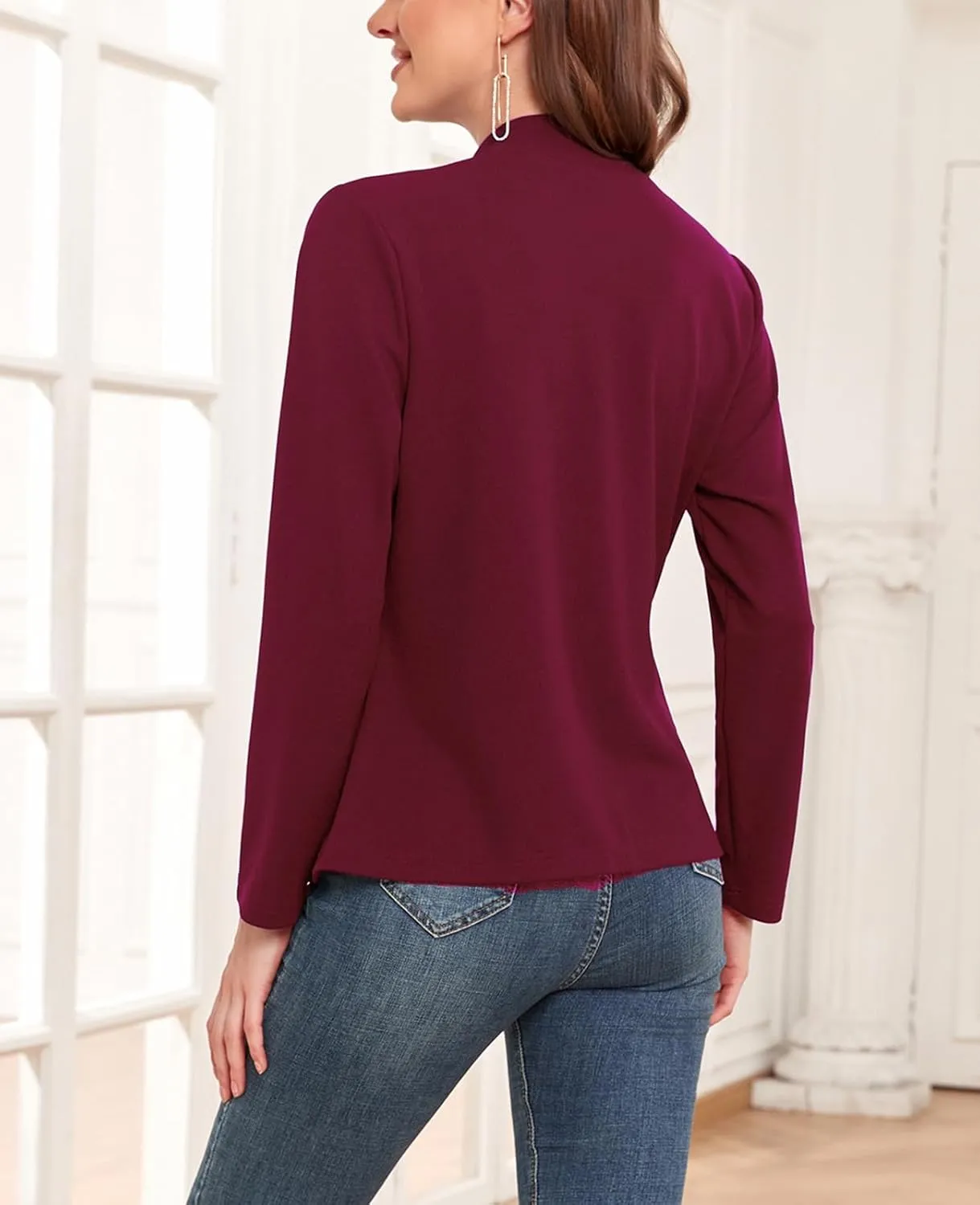 MINTLIMIT Women's Casual Blazer Long Sleeve Open Front Business Work Office Blazer Jacket with Pockets 2025