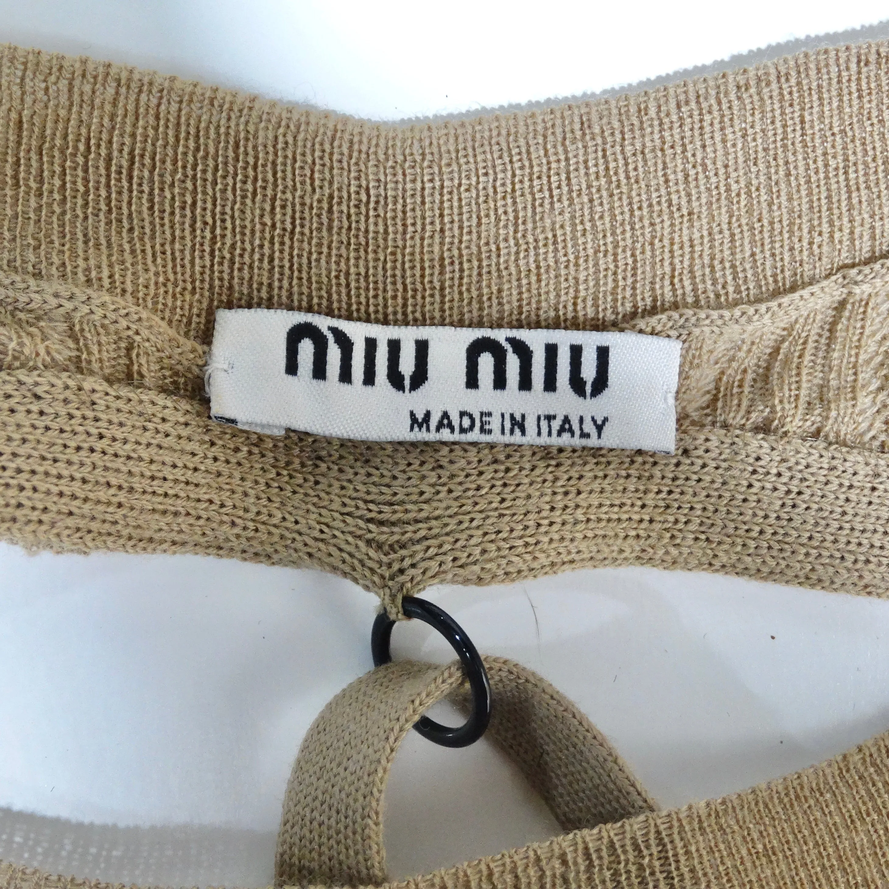Miu Miu Superfine Wool Cross Back Sweater