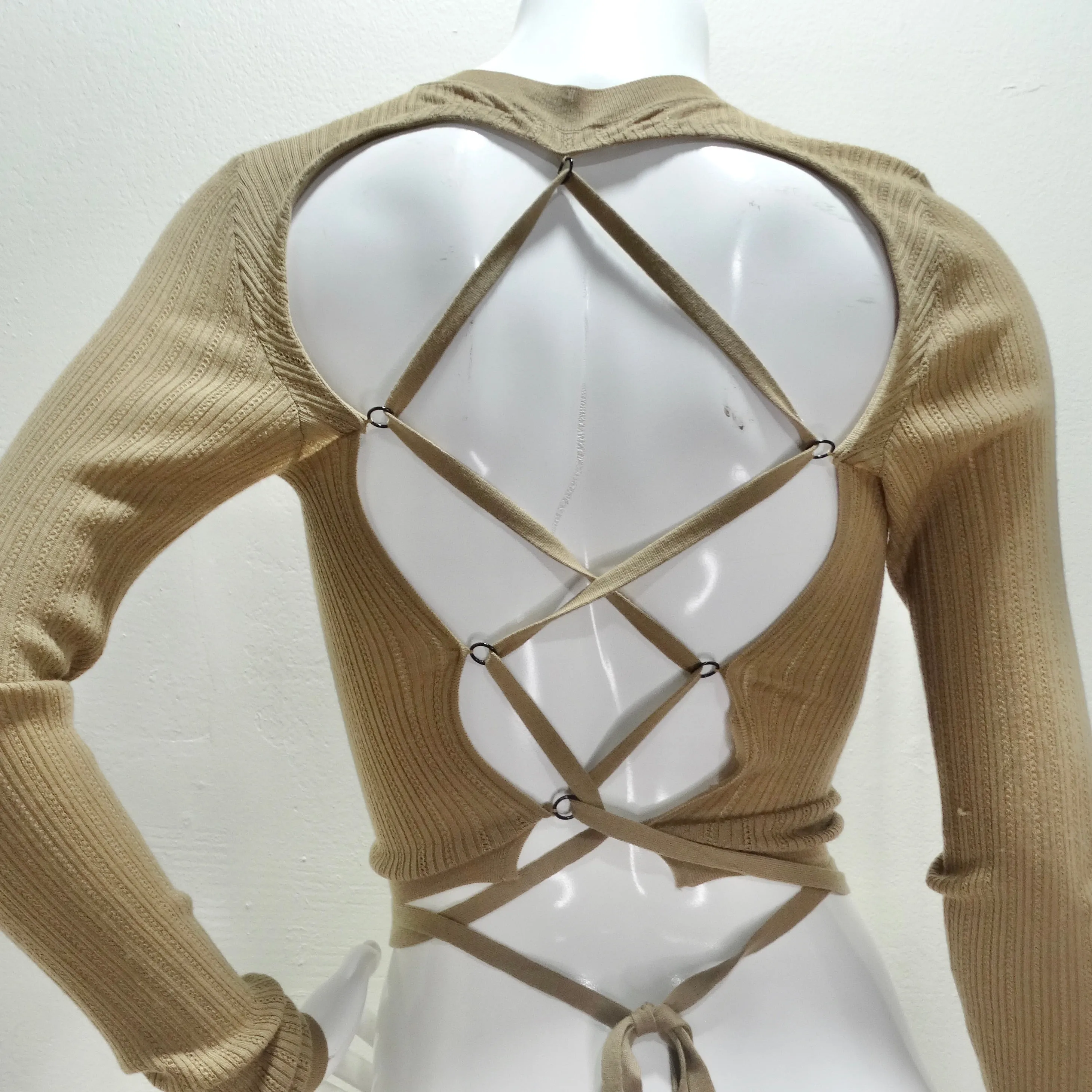 Miu Miu Superfine Wool Cross Back Sweater