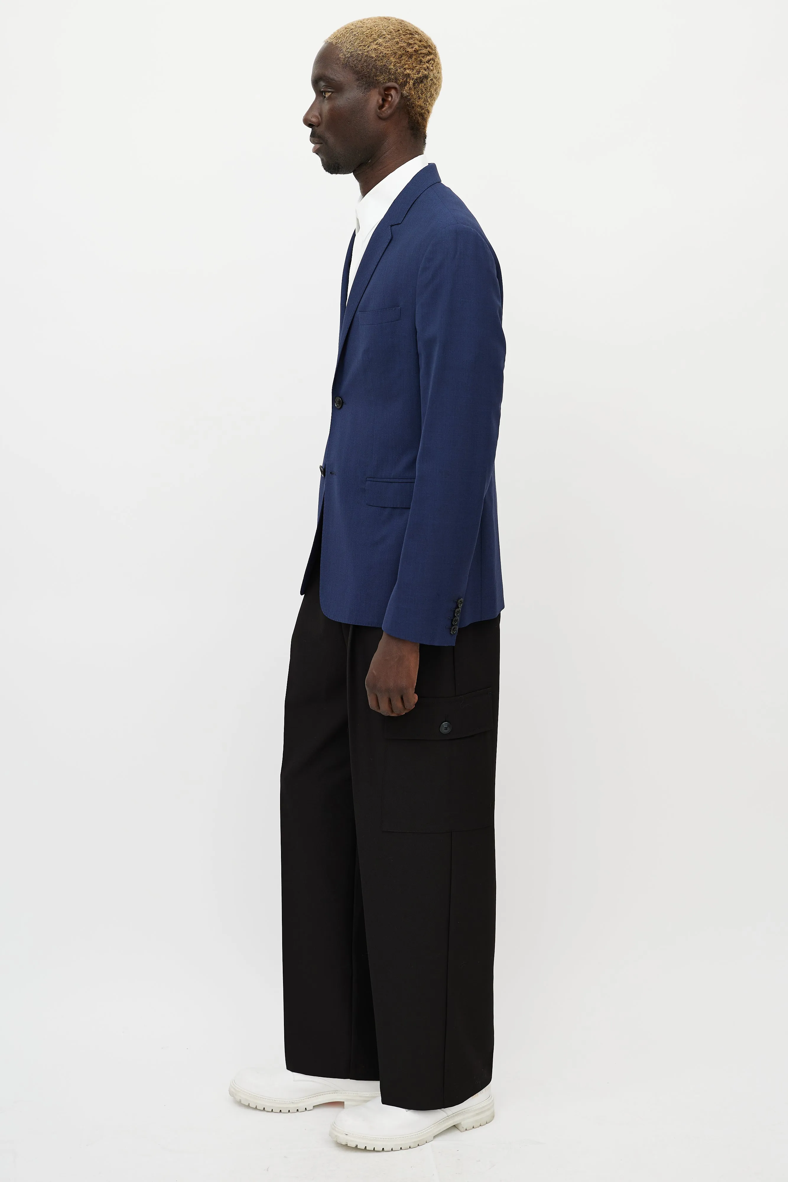 Navy Wool Light Blazer