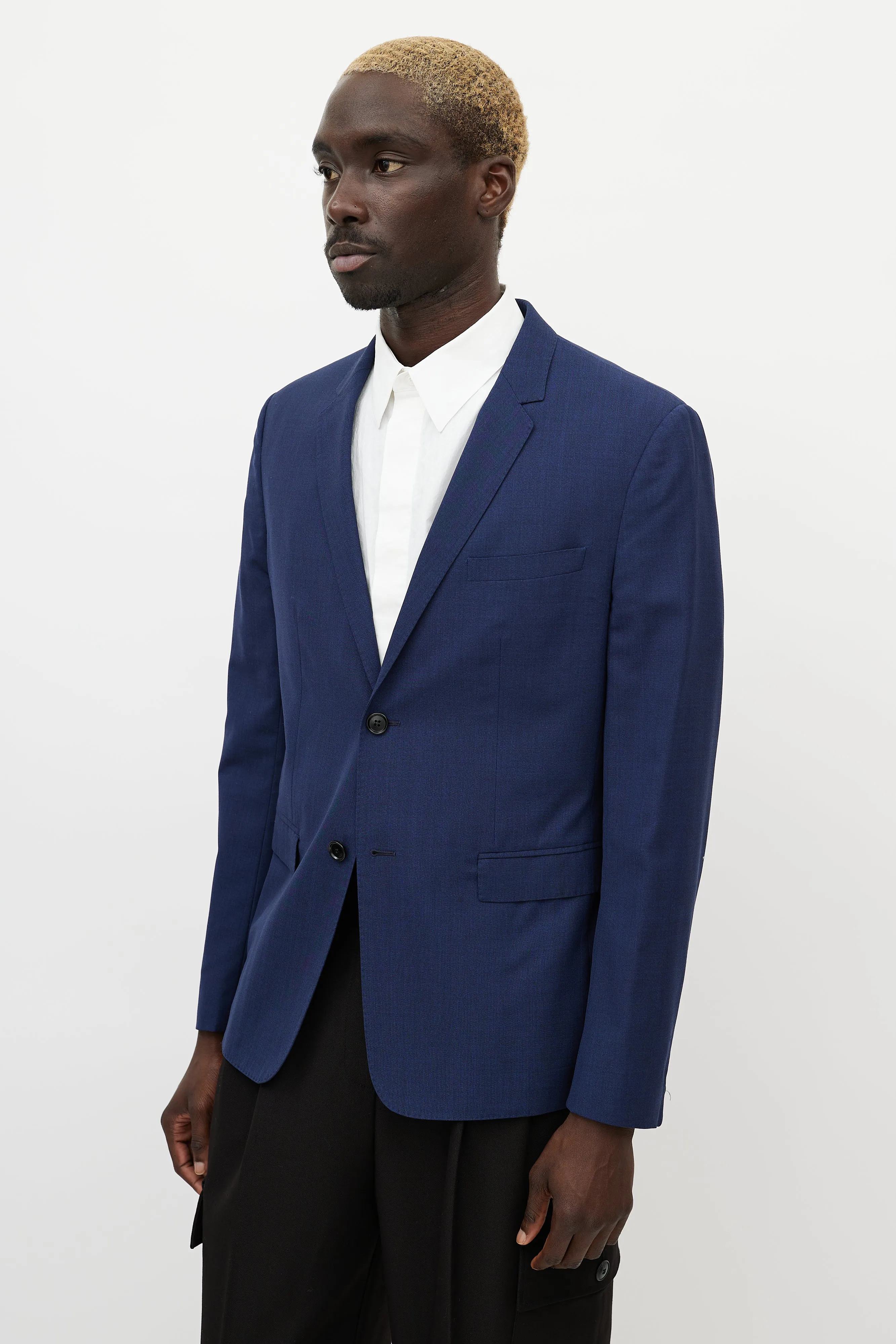Navy Wool Light Blazer