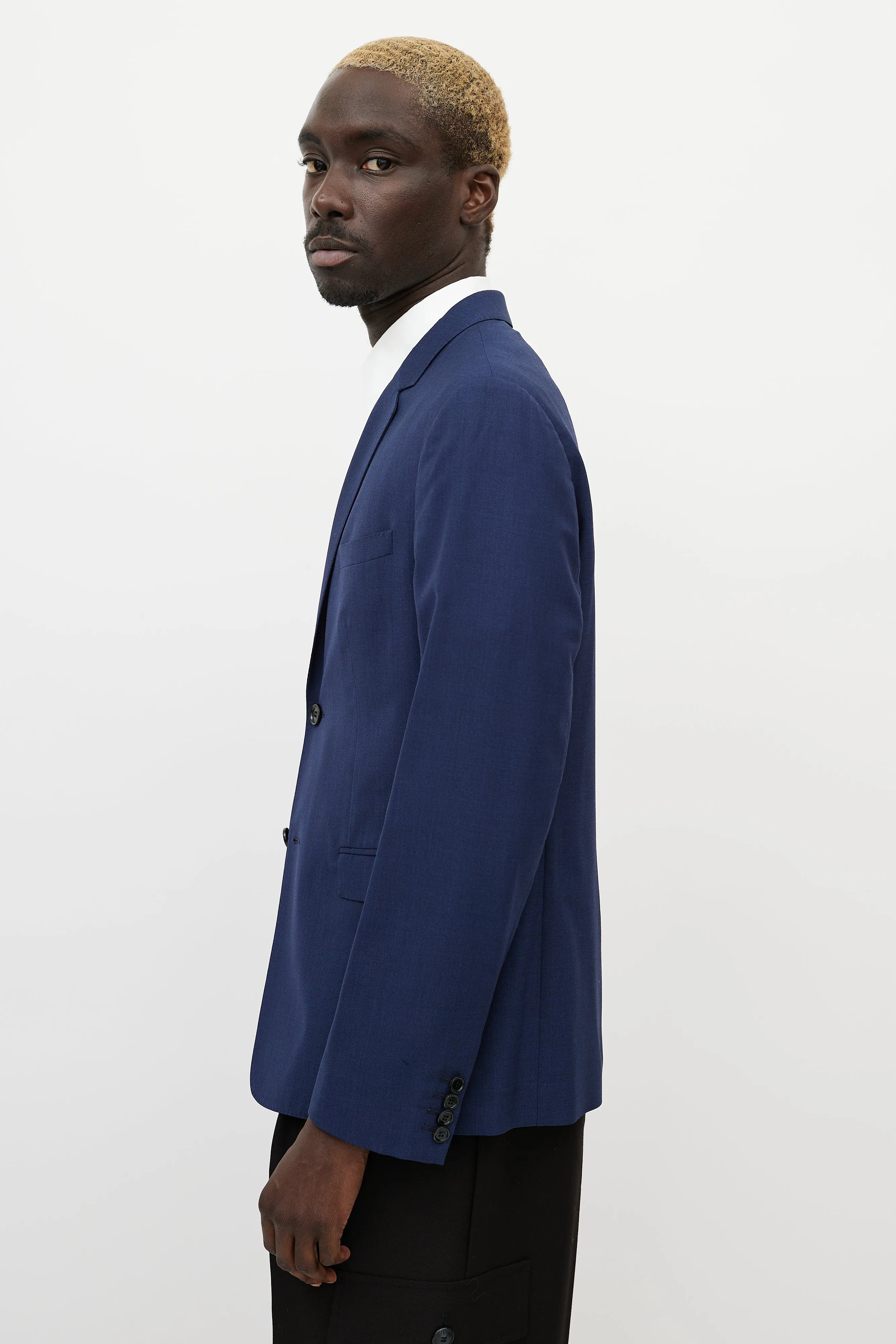 Navy Wool Light Blazer