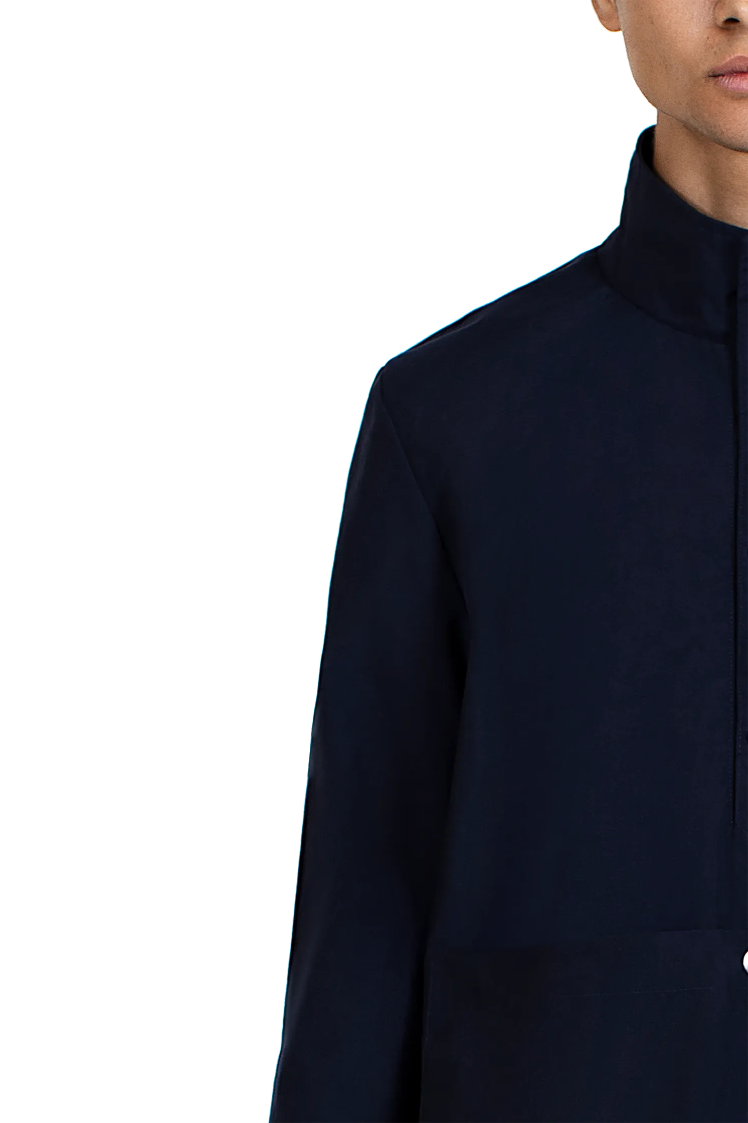 Nylon Pull-over Jacket in Navy