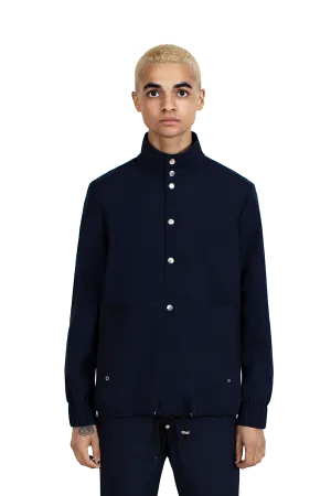 Nylon Pull-over Jacket in Navy