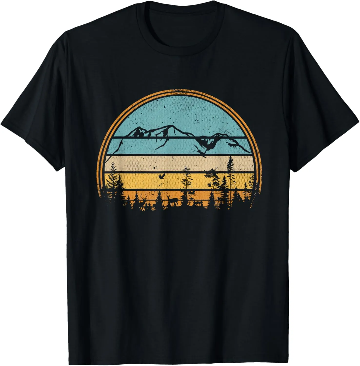 Outdoor Tree Nature Lover Wildlife Retro Forest T-Shirt