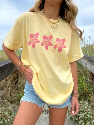 Oversized Graphic Tshirt for Teens Women Cute Floral Ocean Print Baggy Tops Summer Beach Vintage Aesthetic Coastal Tee