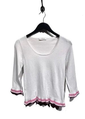 Prada Ivory Cropped Sleeves Sweater
