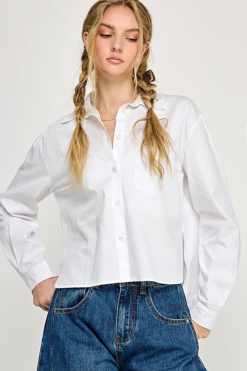 Relaxed Cotton Shirt W/ Pocket