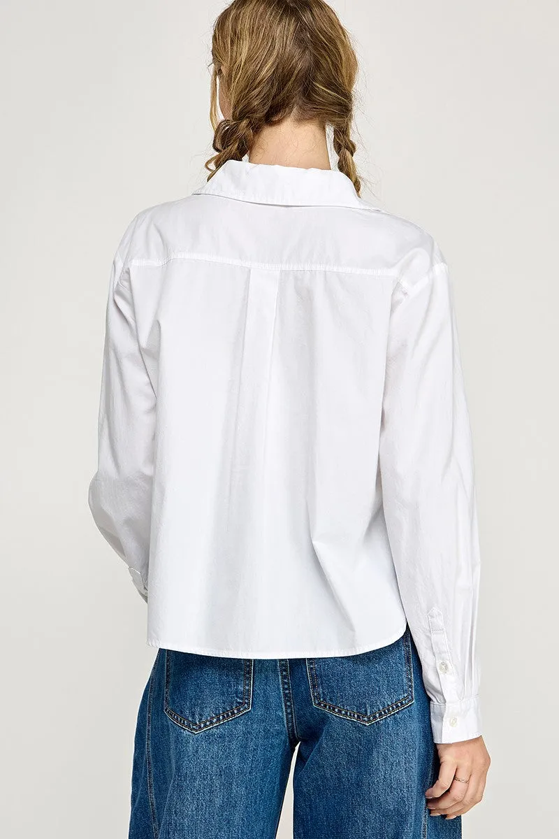 Relaxed Cotton Shirt W/ Pocket