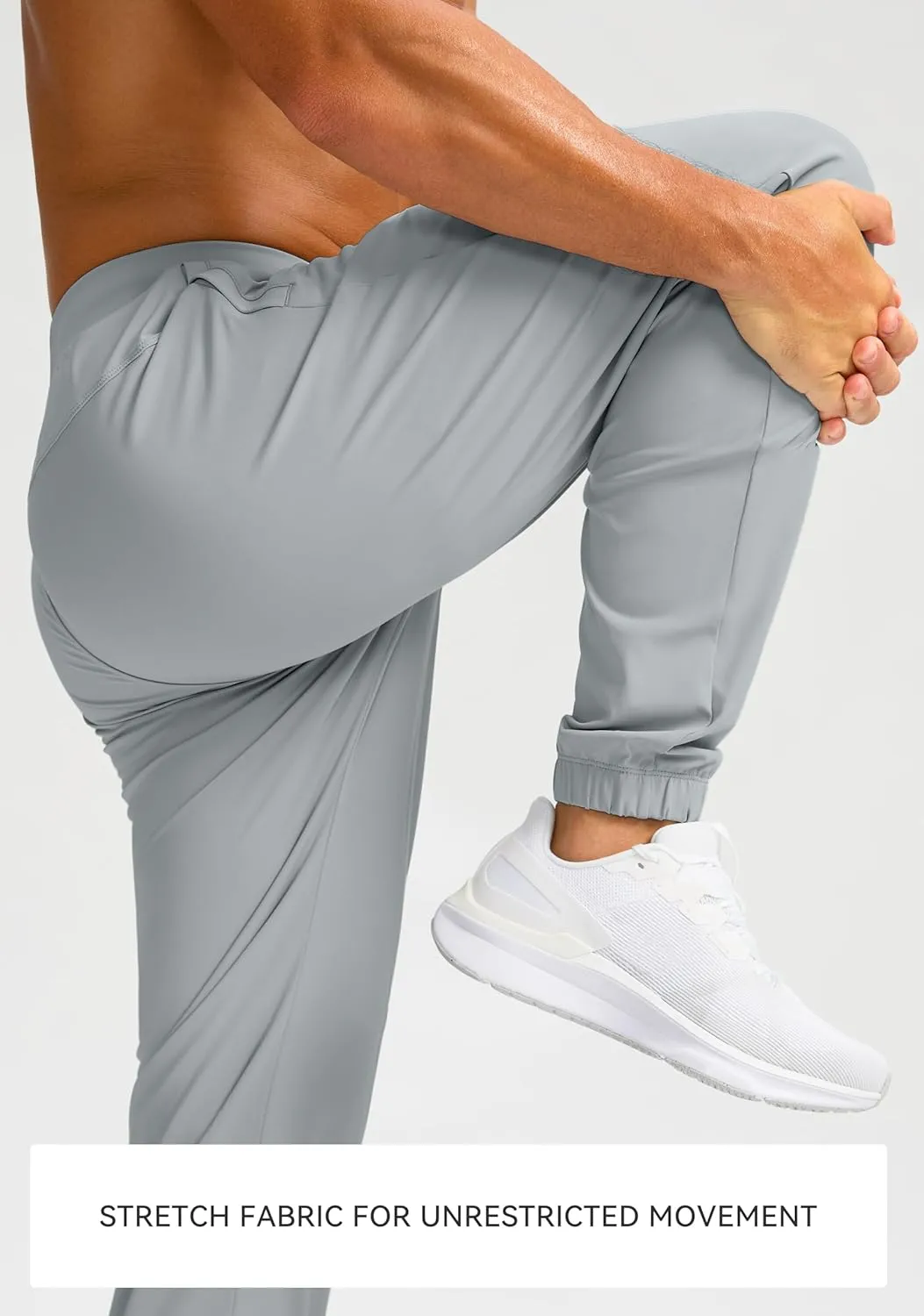 Soothfeel Men's Joggers with Zipper Pockets Golf Joggers Lightweight Sweatpants Athletic Workout Pants for Men Track