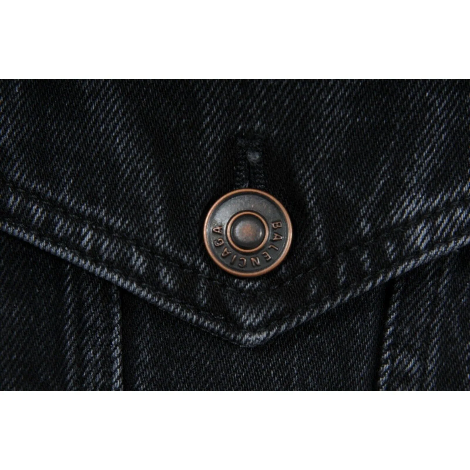 Swing Denim Jacket Vintage Black Cotton Oversized Coat
