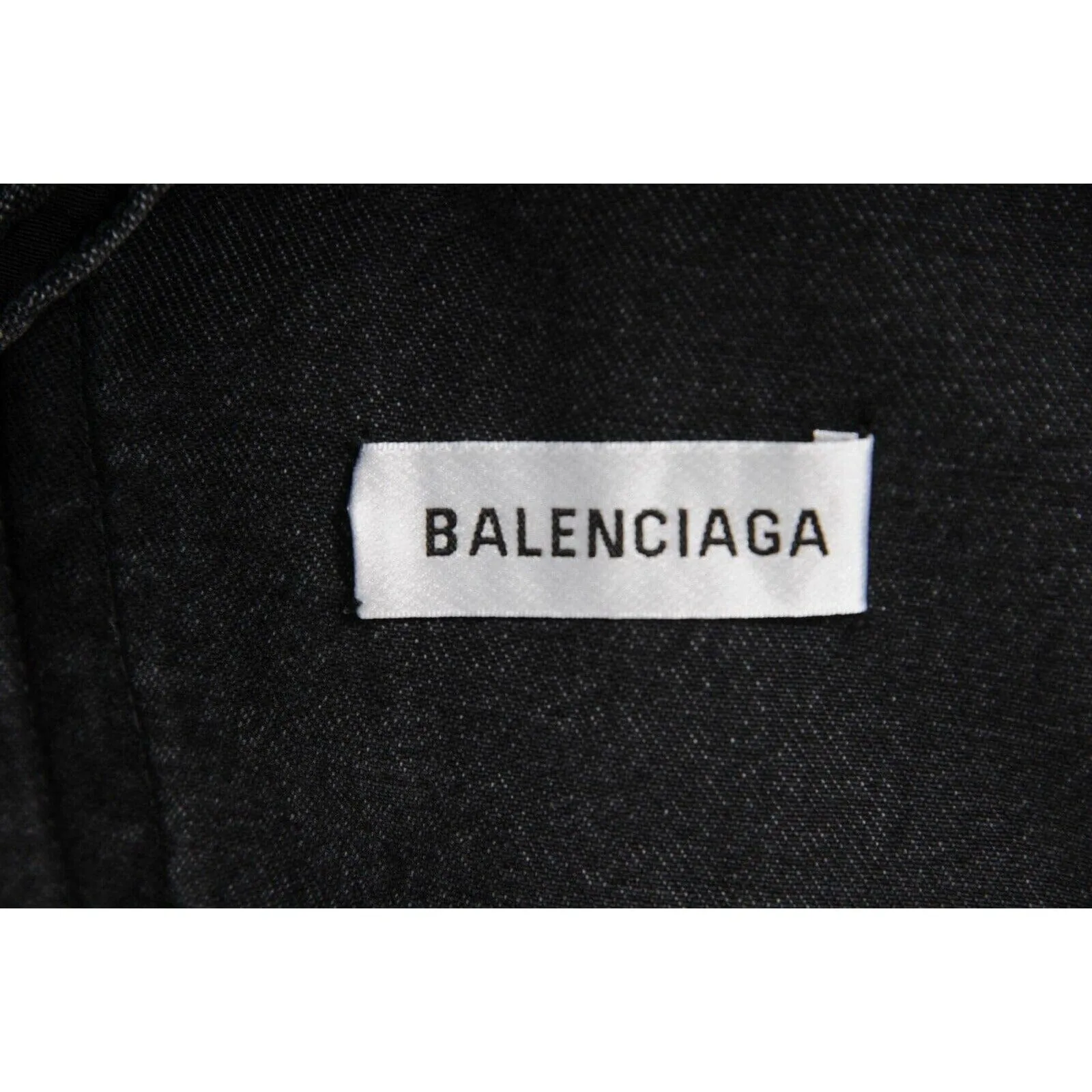 Swing Denim Jacket Vintage Black Cotton Oversized Coat
