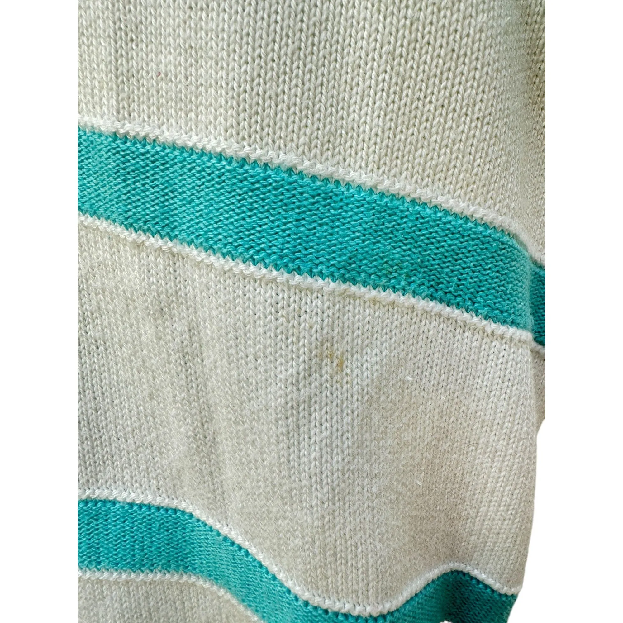 Vintage Blue White Knitted Vest