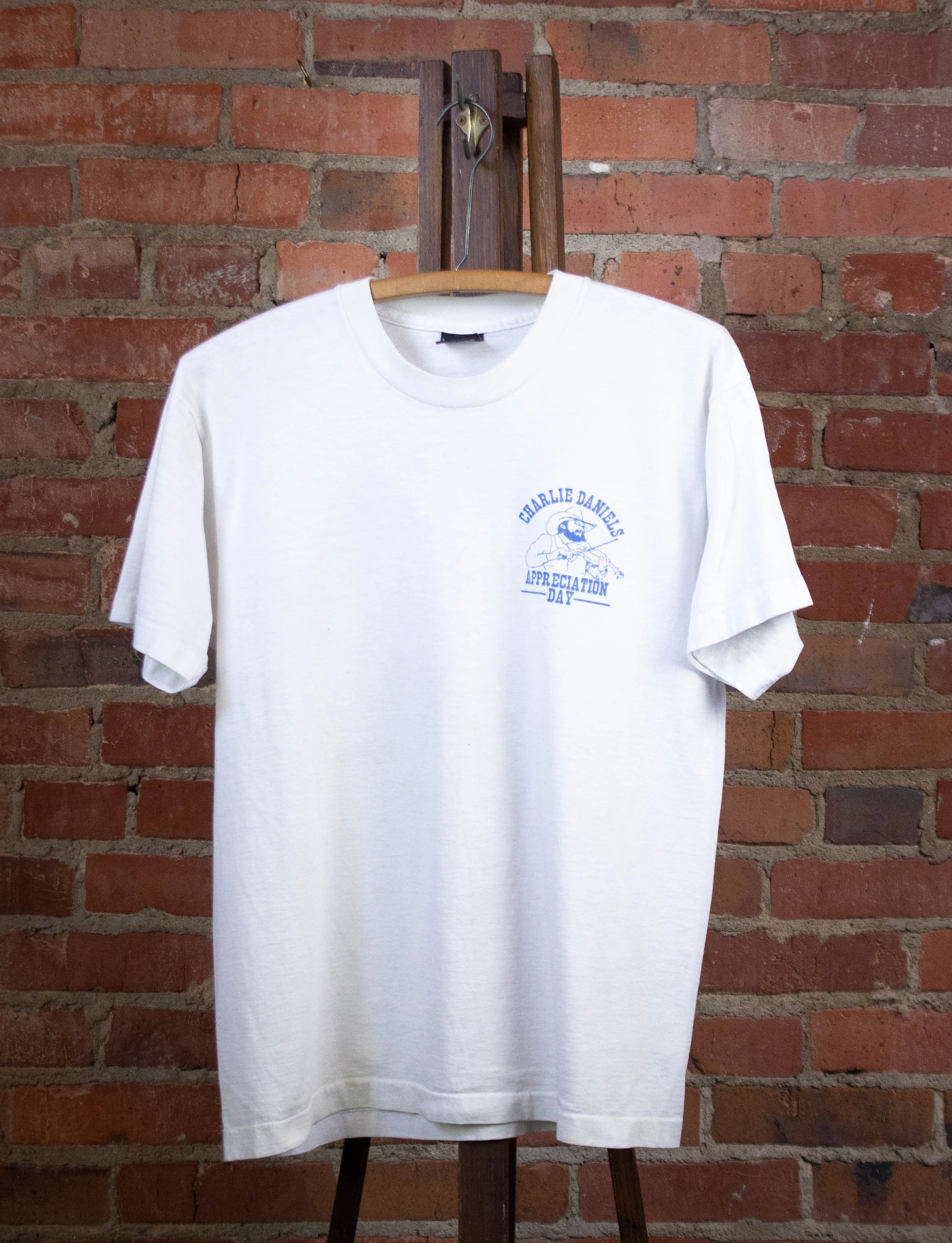 Vintage Charlie Daniels Appreciation Day Graphic T Shirt 1991 White Medium