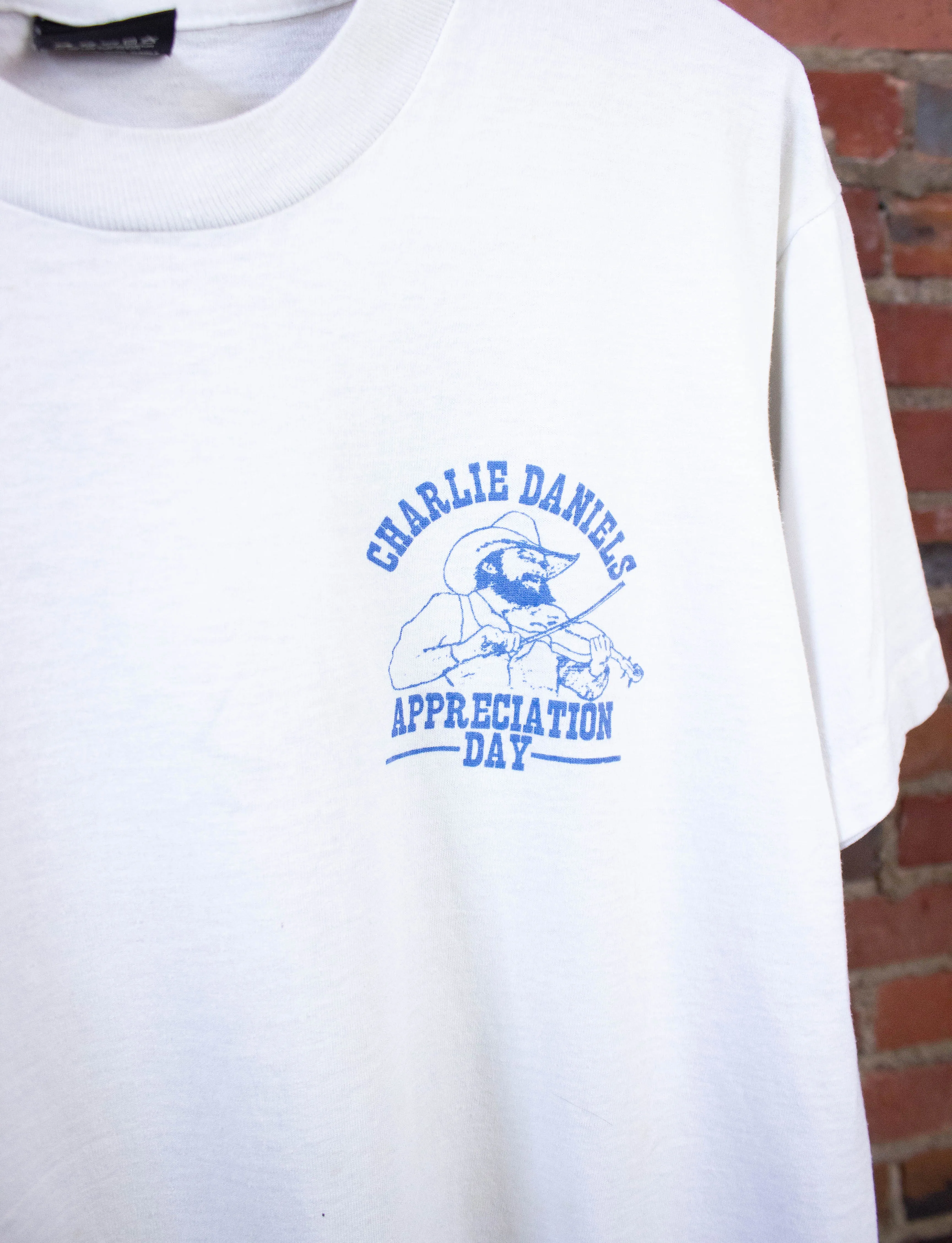 Vintage Charlie Daniels Appreciation Day Graphic T Shirt 1991 White Medium