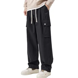Vintage Large Pocket Solid Color Cargo Pants