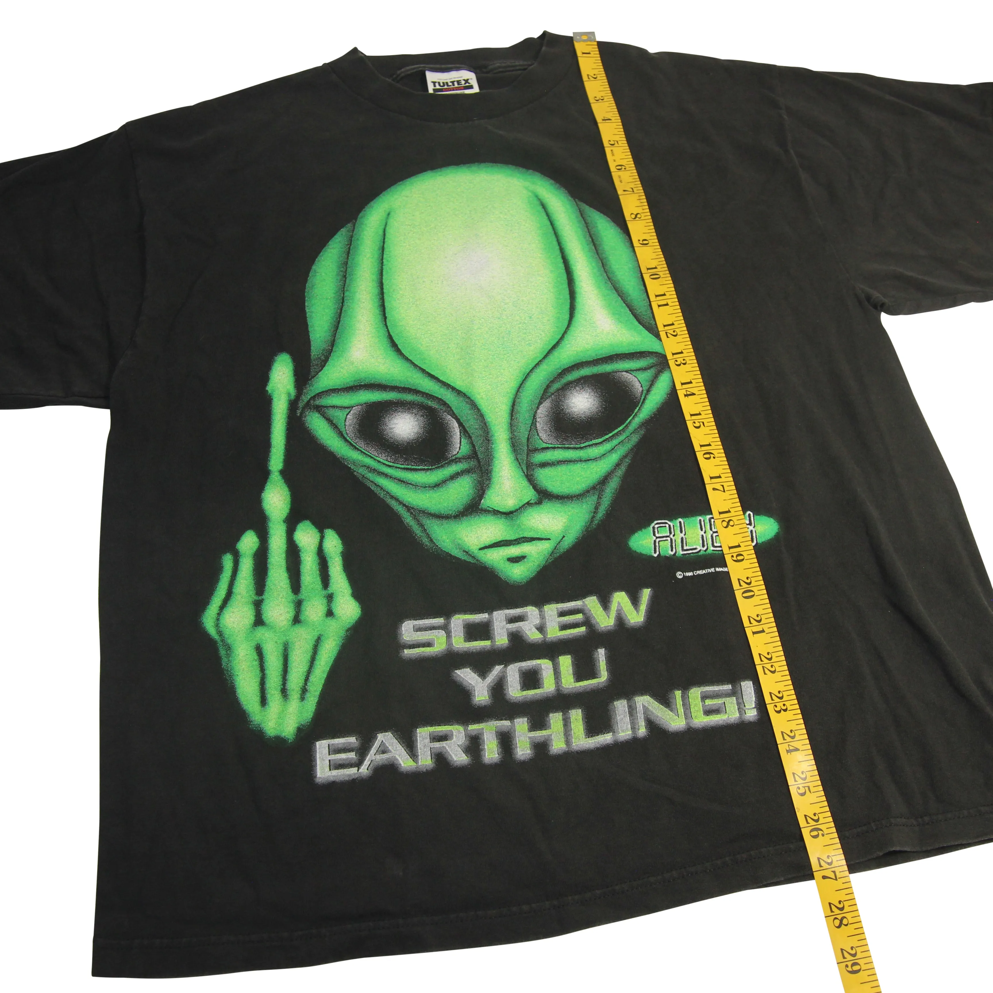 Vintage "Screw You Earthling" Alien Graphic T Shirt - XL