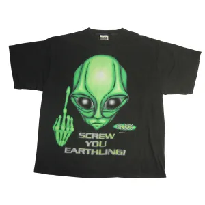 Vintage "Screw You Earthling" Alien Graphic T Shirt - XL