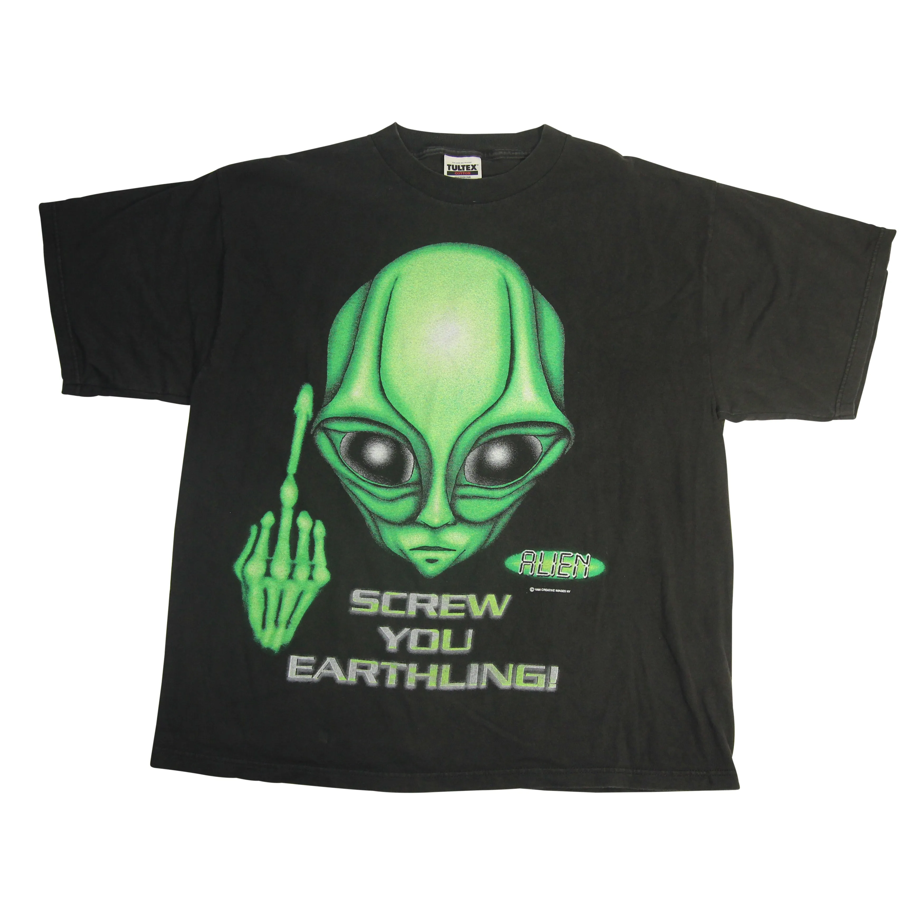 Vintage "Screw You Earthling" Alien Graphic T Shirt - XL