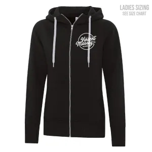 VM Crest Logo LADIES Zip Hoodie (T1023-L2018)