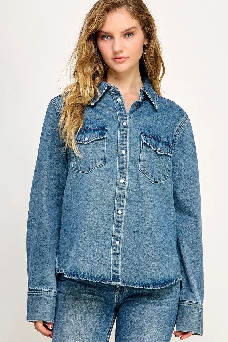 Western Denim Buttondown Shirt
