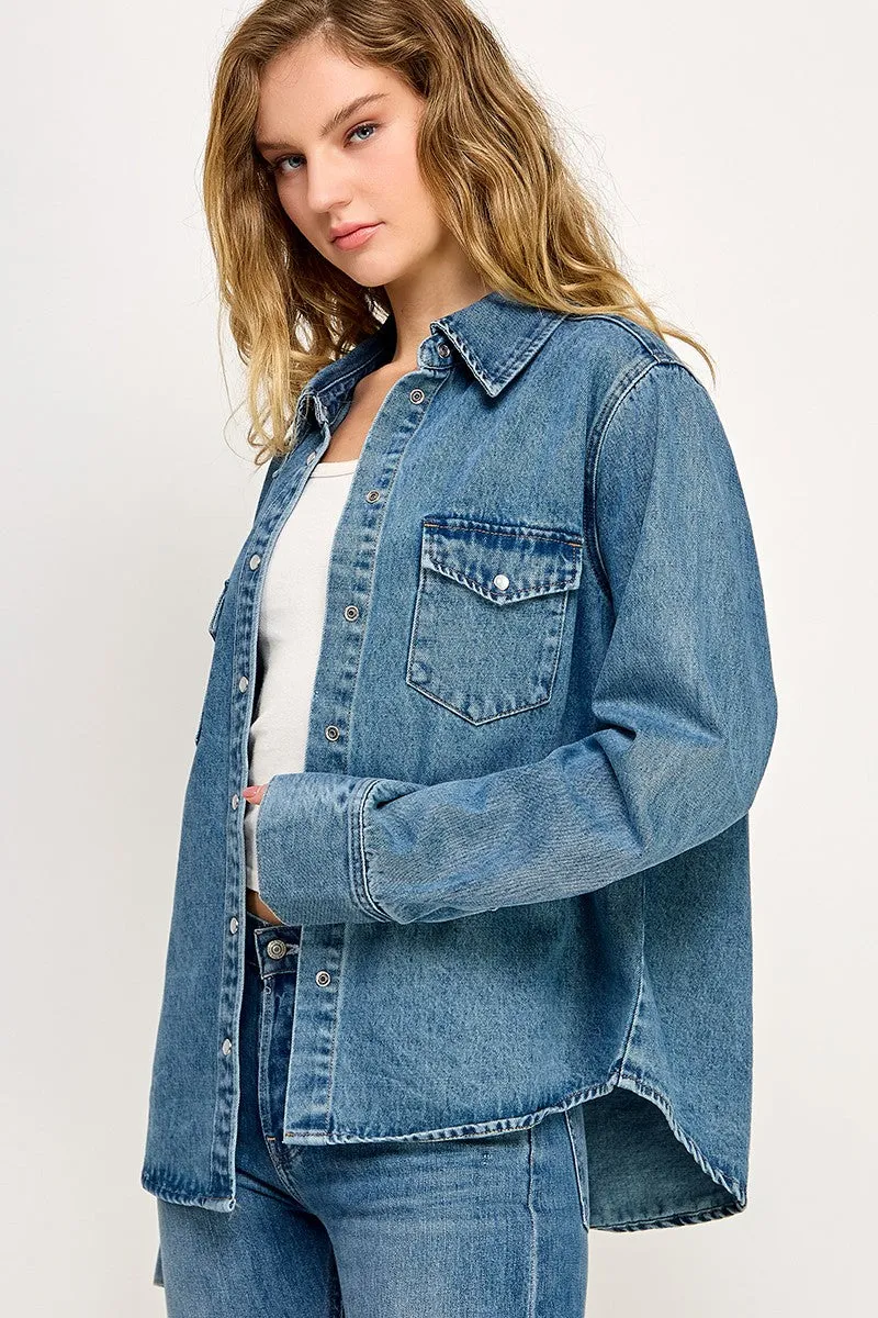 Western Denim Buttondown Shirt