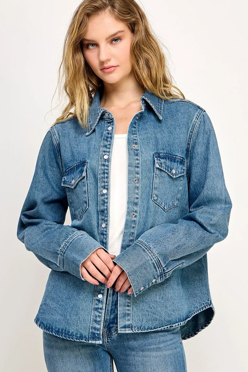 Western Denim Buttondown Shirt