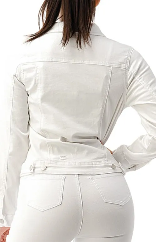 White Distressed Denim Jacket
