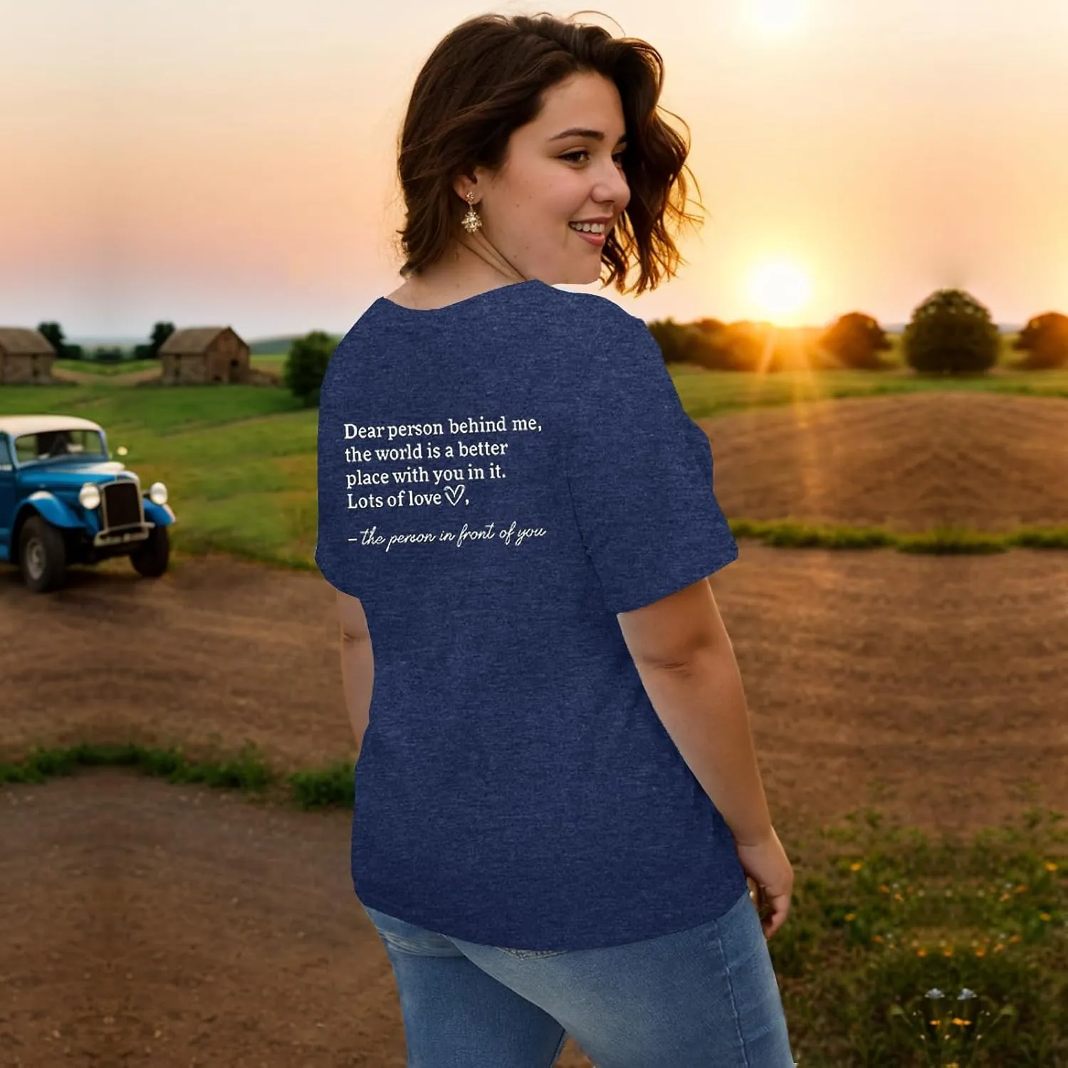Women Graphic T-Shirts Casual Short Sleeve Tee Tops(Available in Plus Size)