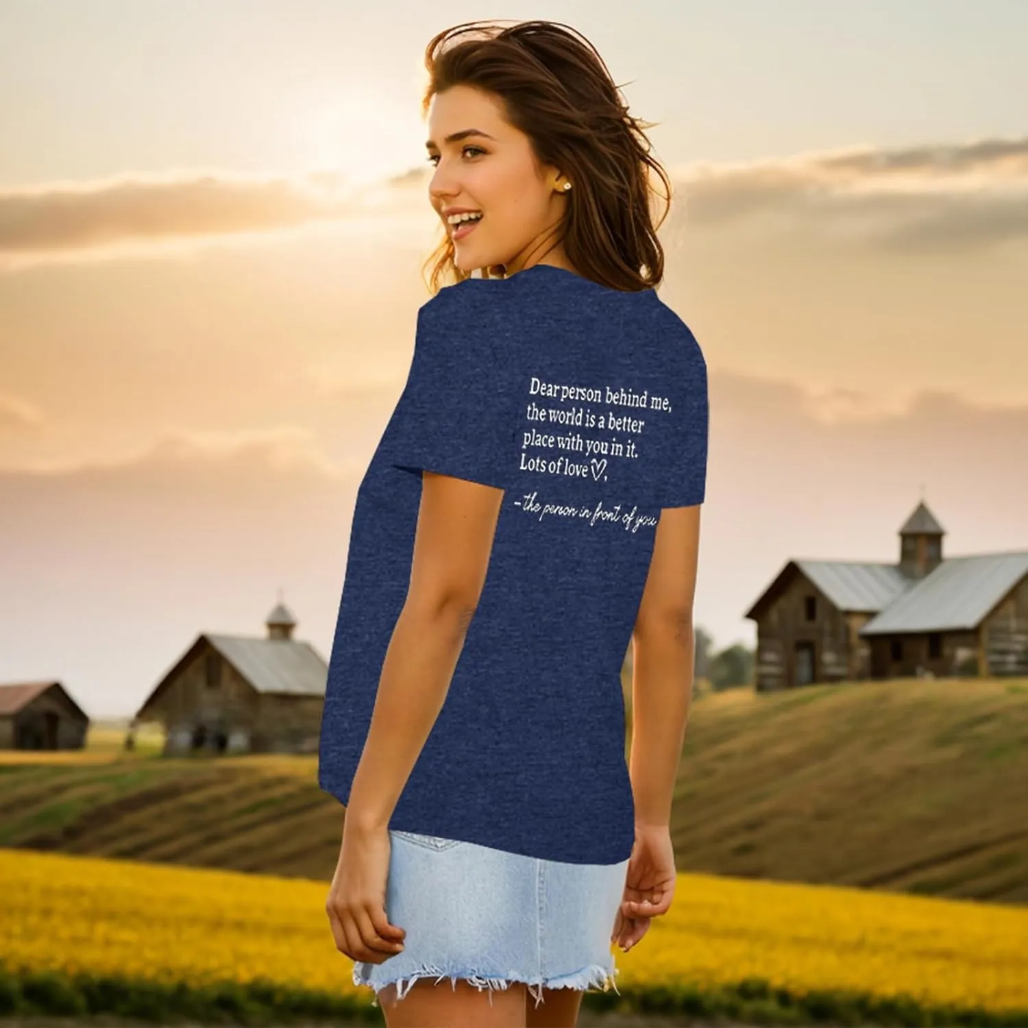 Women Graphic T-Shirts Casual Short Sleeve Tee Tops(Available in Plus Size)