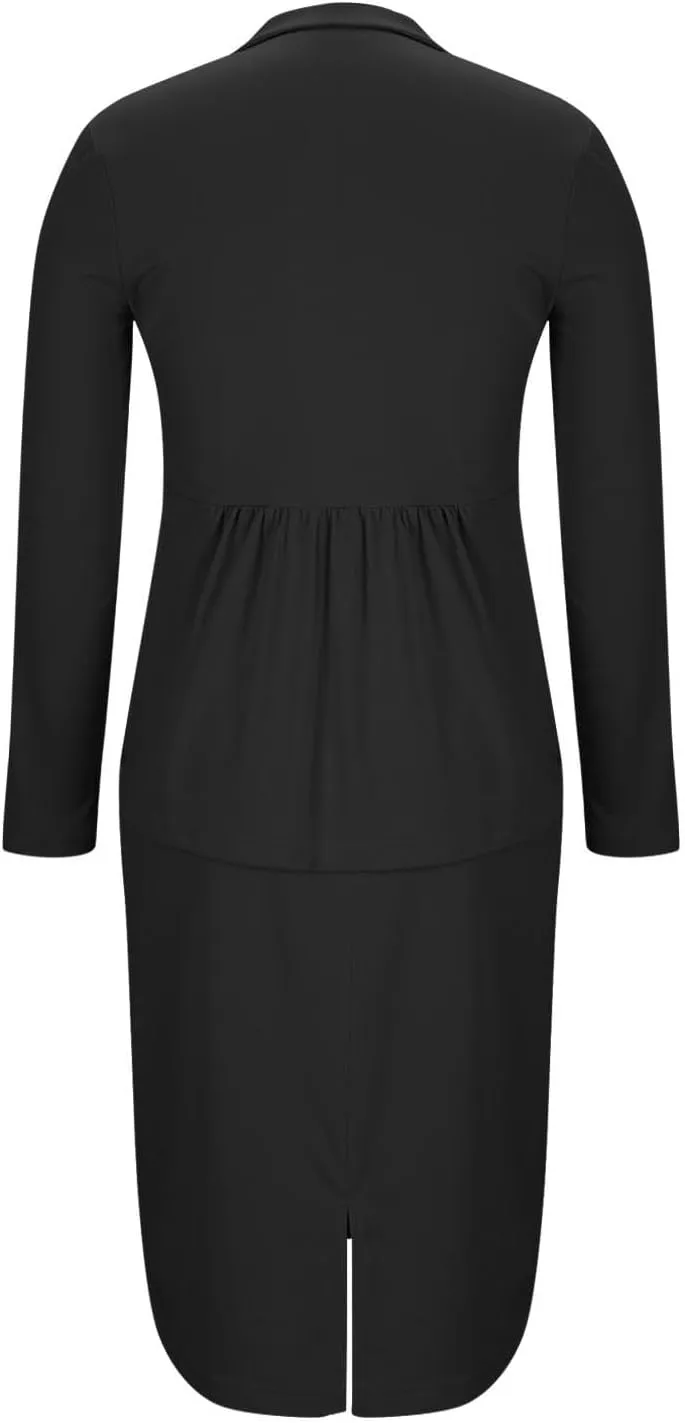 Women Two Piece Suit Skirt Set Business Casual Long Sleeve Blazer and Pencil Skirt Blazer Sets Women 2 Piece Outfits