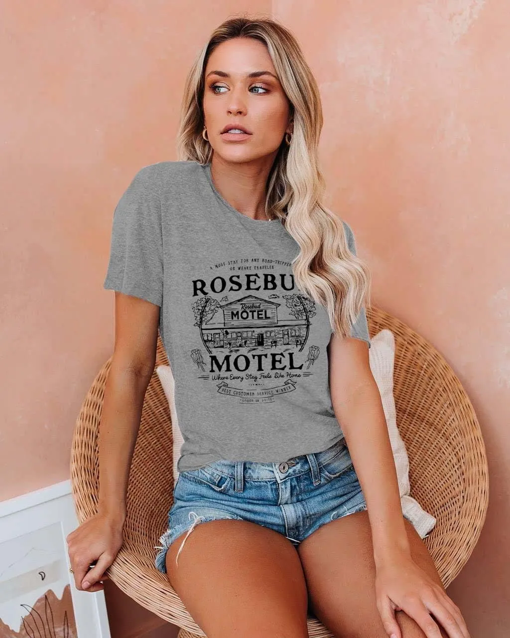 Women Vintage T Shirt Funny Summer Short Sleeve Tops Print Graphic Tees