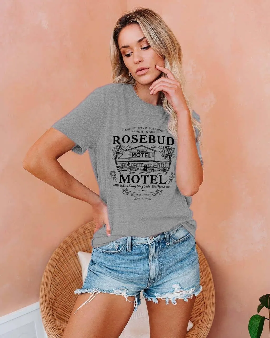 Women Vintage T Shirt Funny Summer Short Sleeve Tops Print Graphic Tees