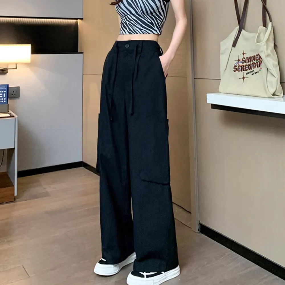 Women's Multi-pocket Drawstring Cargo Pants