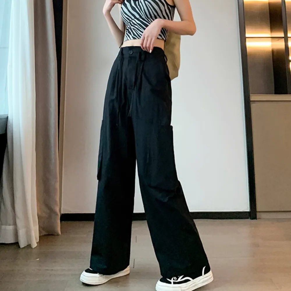 Women's Multi-pocket Drawstring Cargo Pants