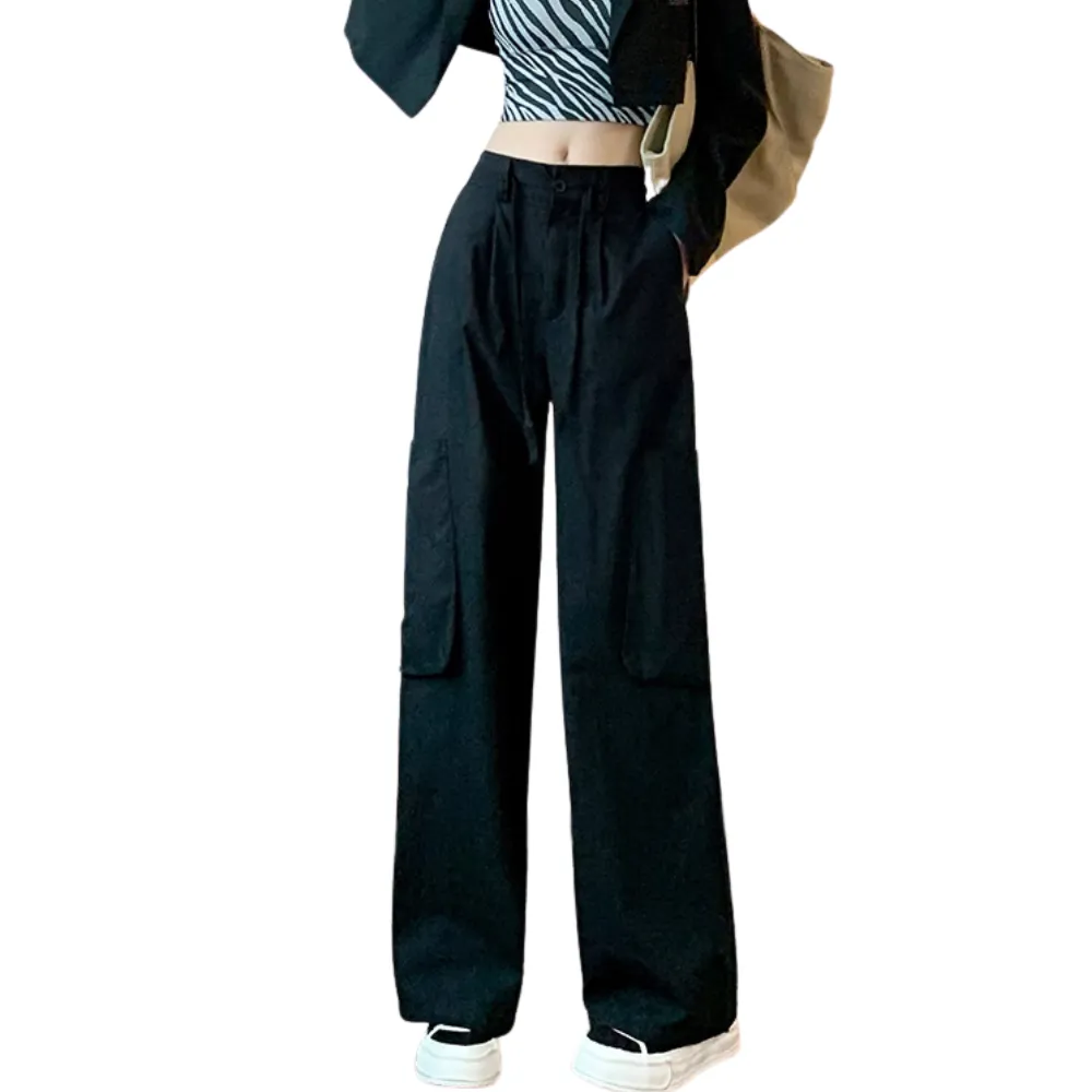 Women's Multi-pocket Drawstring Cargo Pants